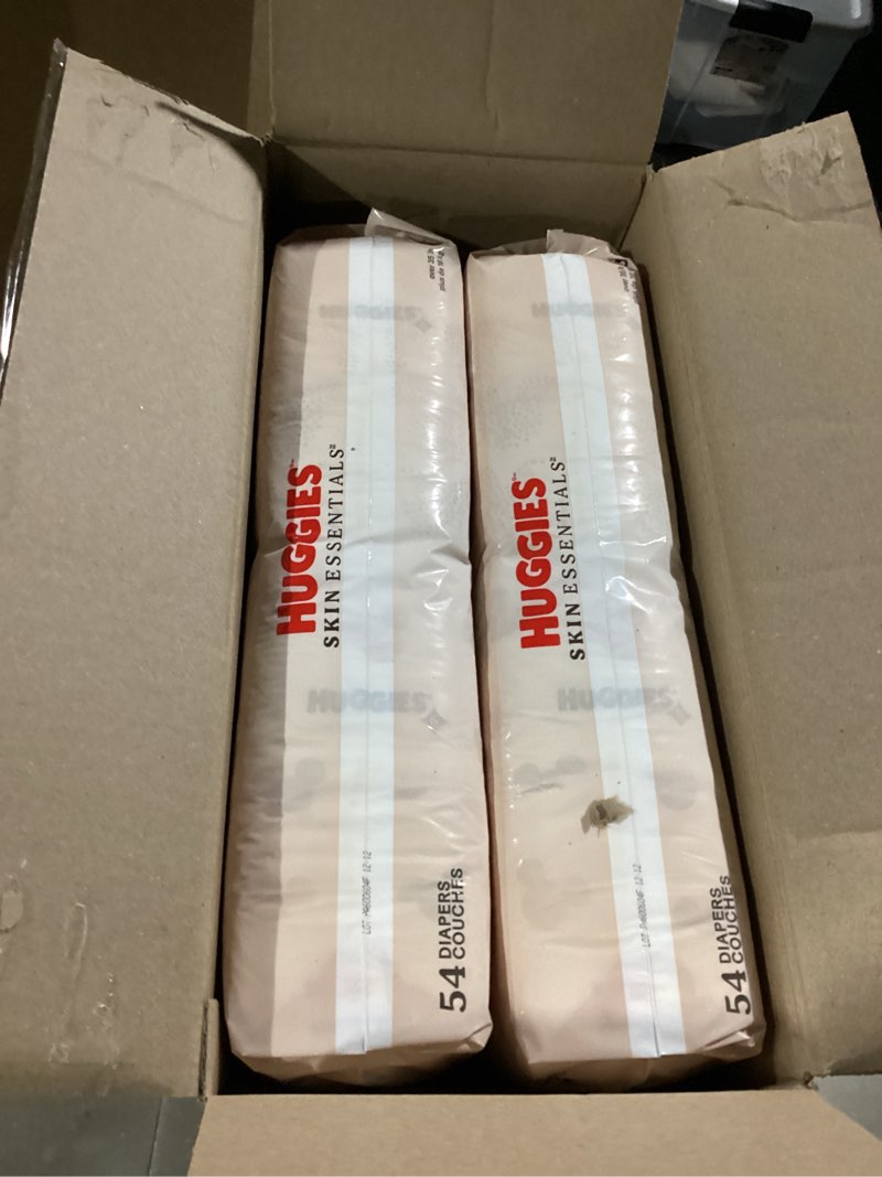Condition photo showing Good Condition for Huggies Size 6 Diapers, Skin Essentials Baby Diapers, Size 6 (35+ lbs), 108 Count (2 Packs of 54), Packaging May Vary Size 6 108