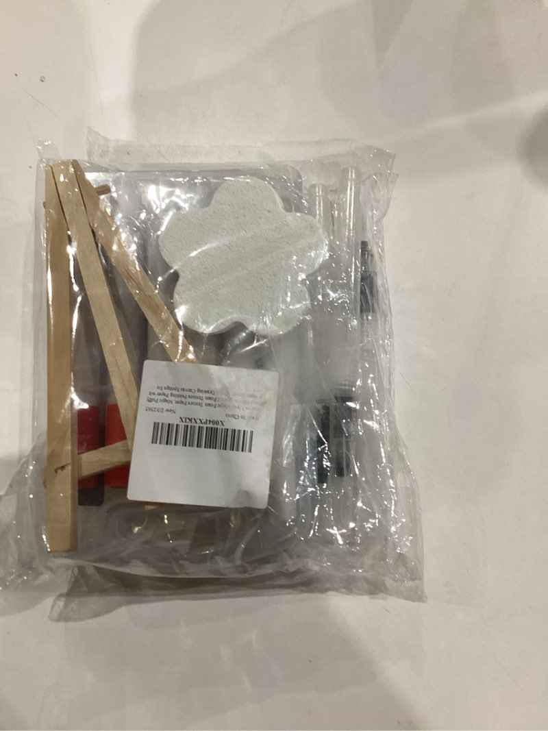 Condition photo showing New/Like New for lasuroa 10pcs Magic Foam Texture Paper, Magic Puffy Paint Flower Shaped Foam Texture Painting Paper with Water Brush 3D Art Drawing Canvas Sponge for Kids DIY Craft Supplies