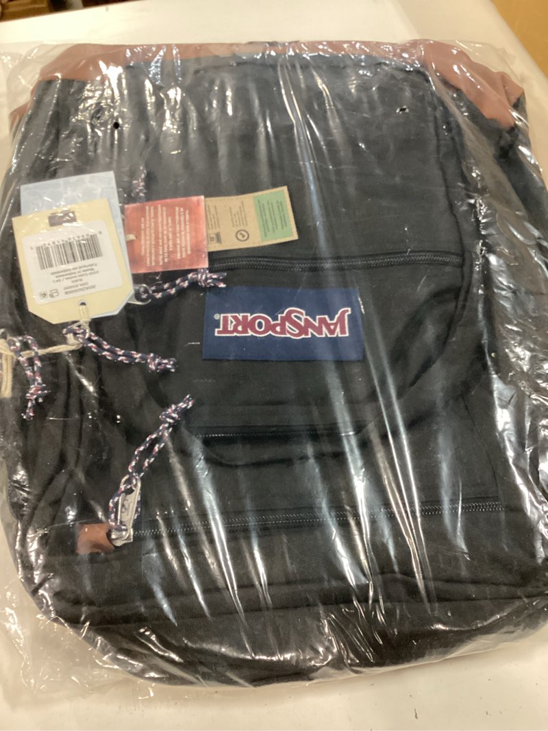 Condition photo showing New/Like New for jansport cool backpack, with 15-inch laptop sleeve - large computer bag rucksack with 2 compartments, ergonomic straps, black black one size
