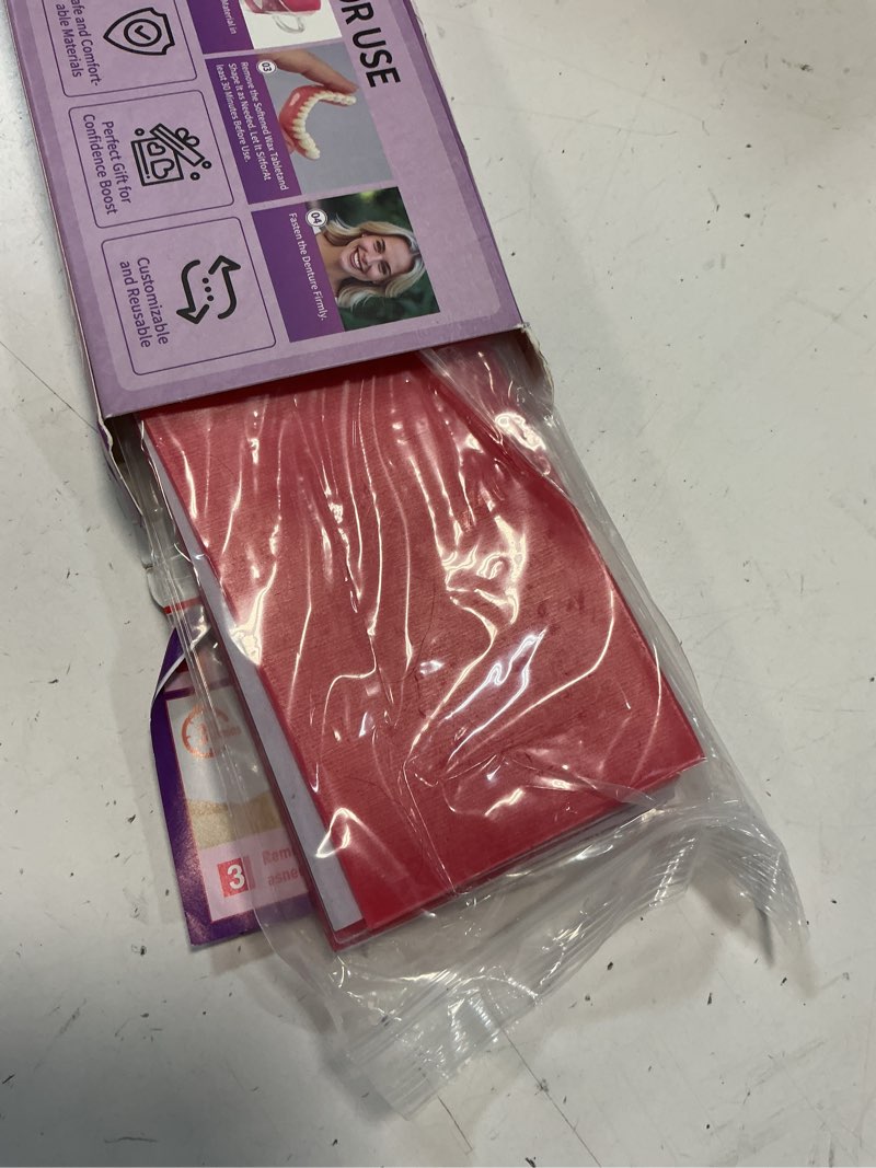 Condition photo showing Good Condition for at-home diy denture kit: full set of upper & lower false teeth for diy smile transformation-ll03 flesh color with purple box