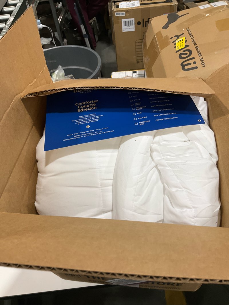 Condition photo showing As Is for bedsure twin/twin xl comforter set - beige soft bedding for all seasons, cationic dyed bed set, 2 pieces, 1 twin size comforter (68"x88") and 1 pillow sham (20"x26"+2") twin/twin xl 05 - beige