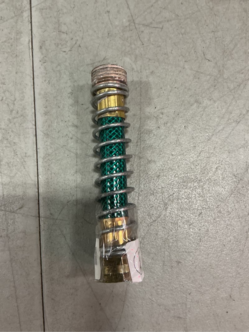 Condition photo showing As Is for project source metal coiled spring faucet connector