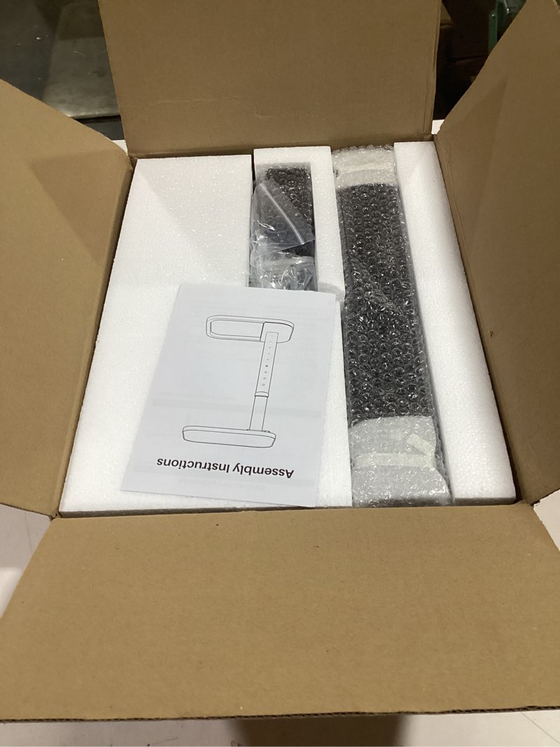 Condition photo showing New/Like New for Kitstorack TV Tray Table, Adjustable Height & Flip-Top & Rounded Metal Corners, Snack Table for Couch, Sofa, Bed, Chair, Living Room, C Shaped End Side Table for Eating, Dinner or Laptop, Small Spaces Brown Standard