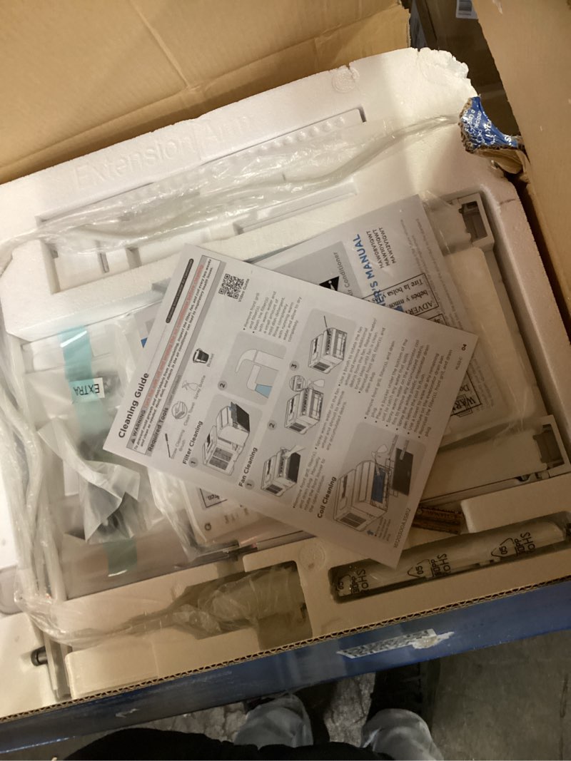 Condition photo showing Good Condition for Midea 12,000 BTU U Shaped Smart Inverter Window Air Conditioner - Cools 550 Sq Ft, Ultra Quiet with Open Window Flexibility - Alexa/Google Assistant Compatible - 35% Energy Savings, Remote (Updated) 12,000 BTU (Updated)