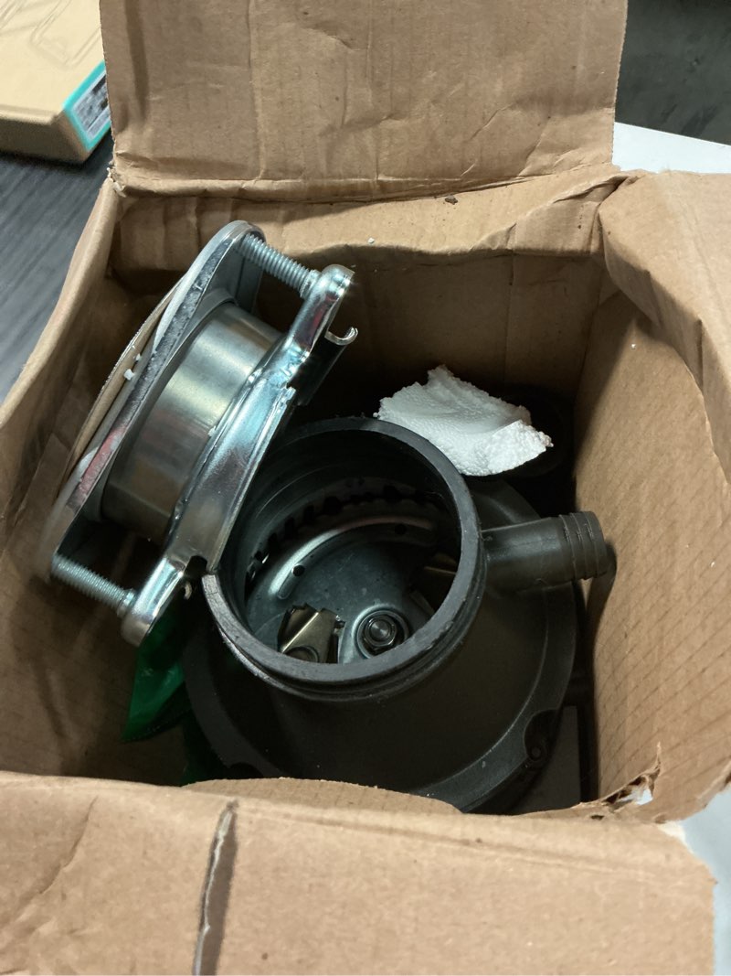Condition photo showing As Is for insinkerator badger 5xl continuous feed 1/2-hp septic safe non-corded garbage disposal