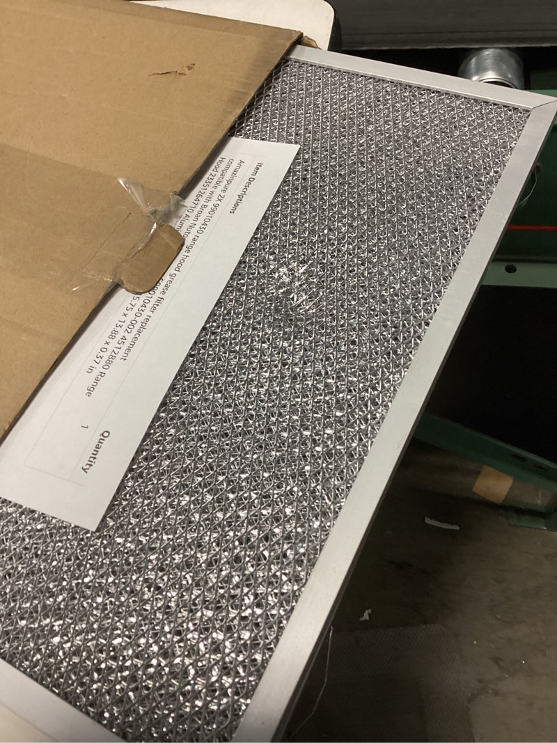 Condition photo showing As Is for 2X 99010430 range hood grease filter replacement compatible with Broan Nutone Kenmore S99010430-002 4512880 Range Hood 23351264710 Aluminum Grease Filters 15.75 x 13.88 x 0.37 in