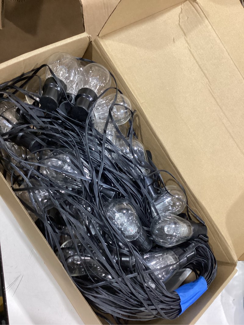 Condition photo showing Good Condition for beizelte outdoor string lights, 150ft rgb+ic outside light dimmable shatterproof led bulbs, ip67 waterproof chasing effect lighting dreamcolor patio strip lights for backyard, balcony, outdoor living
