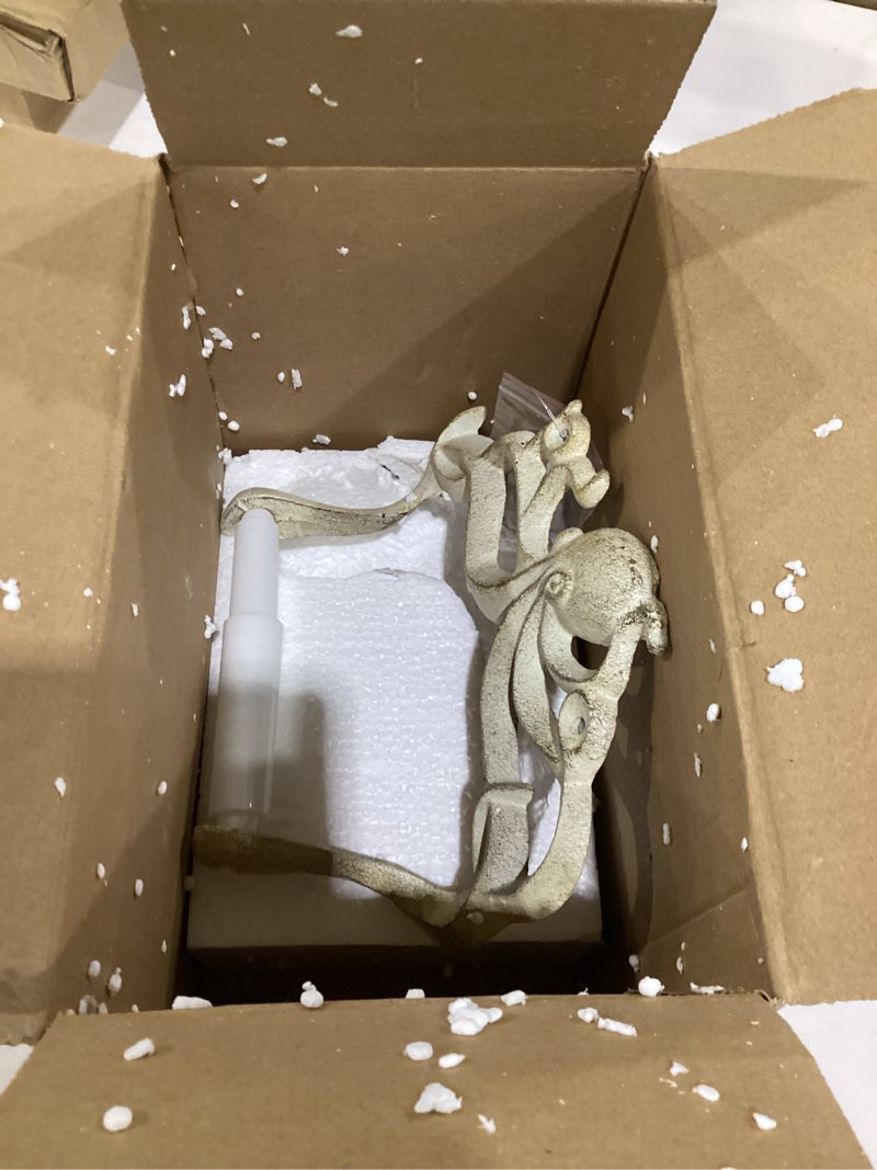 Condition photo showing Good Condition for comfify decorative cast iron octopus toilet paper holder – wall mounted kraken bathroom accessory – nautical style – includes screws and anchors – rust white