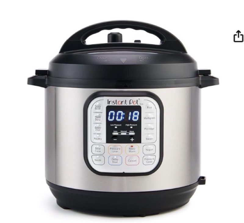 Instant Pot Duo 7-in-1 Electric Pressure Cooker, Slow Cooker, Rice, Steamer, Sauté, Yogurt Maker, Wa
