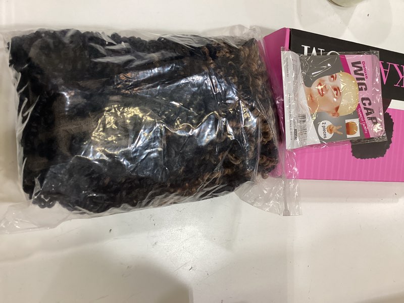 Condition photo showing Good Condition for ombre brown 13x6 braid wig ash brown butterfly locs crochet hair lace front wig with baby hair soft fluffy goddess braid (cool tea) ash brown (cool tea)