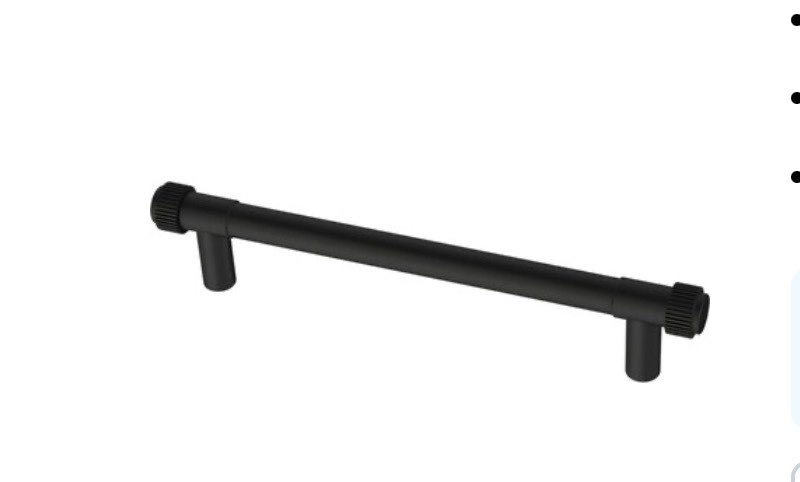 Brainerd Bar 5-1/16-in Center to Center Matte Black Cylindrical Bar Drawer Pulls