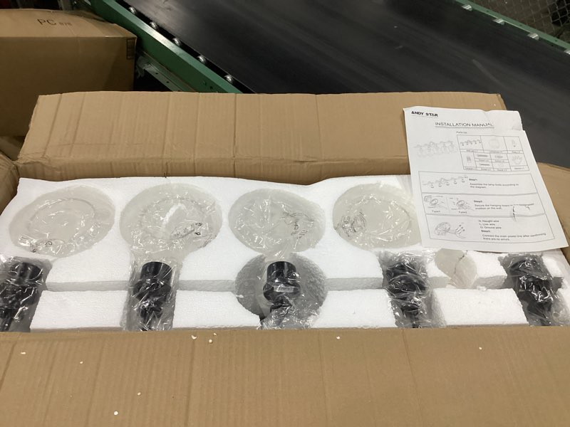 Condition photo showing New/Like New for andy star black vanity light, 5-light bathroom light fixture, 35" large bathroom lighting over mirror, industrial wall sconce, perfect for big bathrooms, double vanities, long-length elegant design matte black 5-light