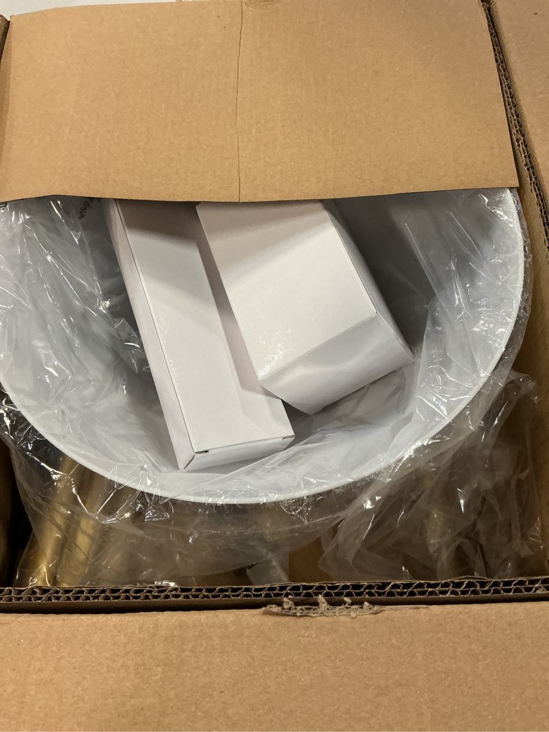 Condition photo showing New/Like New for PESRAE Floor Lamp, Remote Control with Stpeless Color Temperatures and Brightness, Torchiere lamp for Bedroom, Living Room, Bulb Included Gold Brass