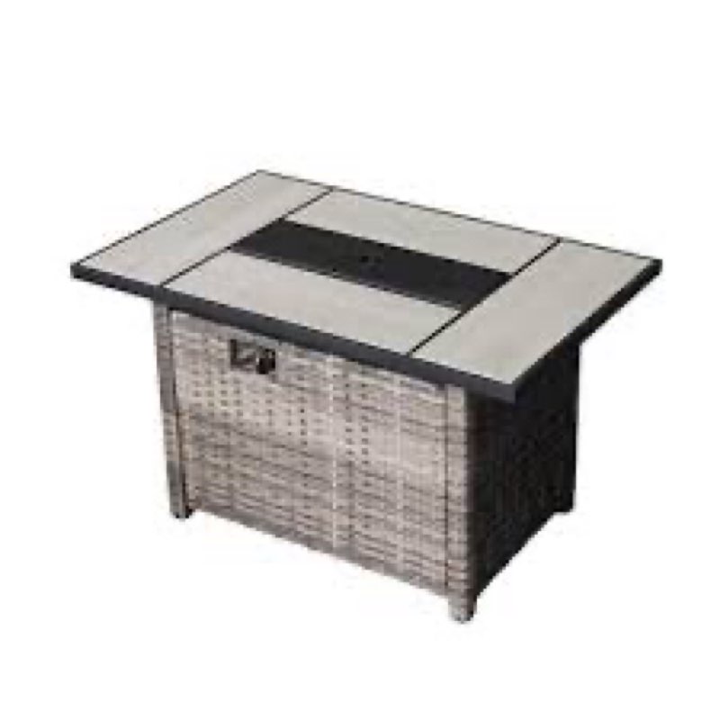 GYM84004BGRS 42” steel gas fire pit