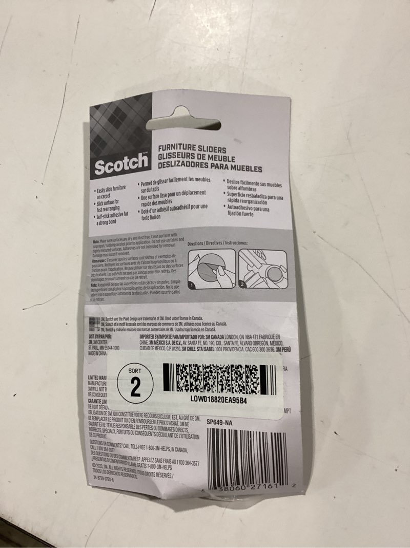Condition photo showing Good Condition for scotch 4 -pack 1-1/8 in round plastic carpet furniture slider