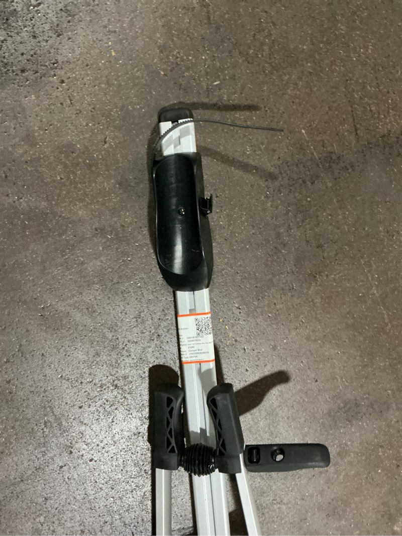 Condition photo showing As Is for ozark trail aluminum alloy roof bike carrier max load 33lb, with lock system