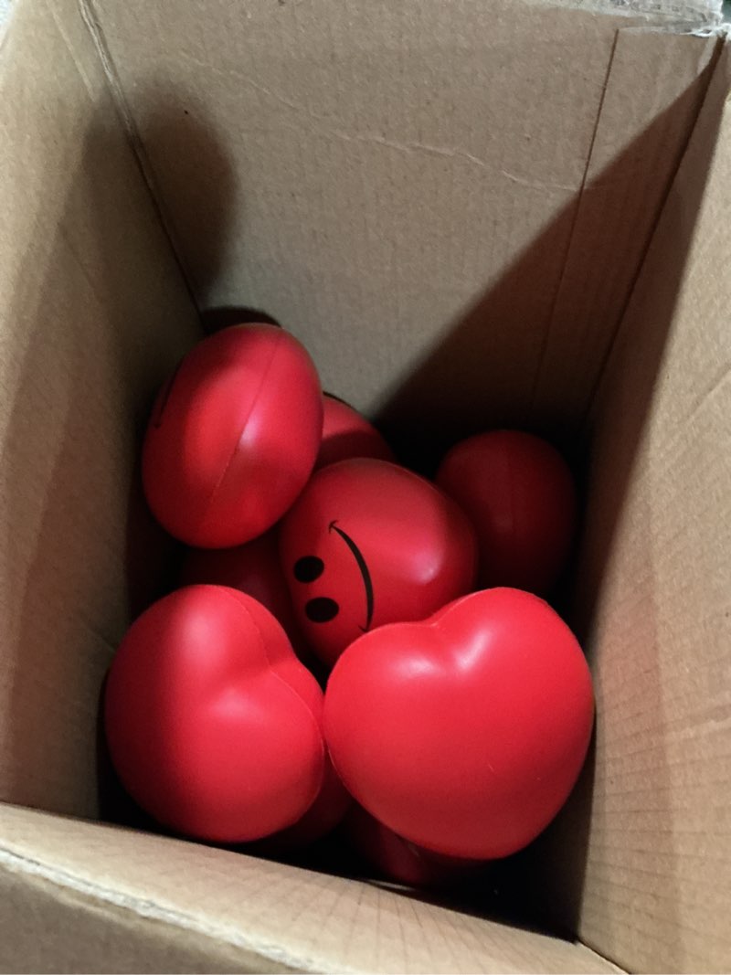 Condition photo showing Good Condition for JOYIN 30 PCS Valentines Day Heart Shaped squishy toy Ball, 3" Heart Stress Ball for Classroom Exchange Gift, Party Favors for Kids, Fun Holiday Reward Prizes original