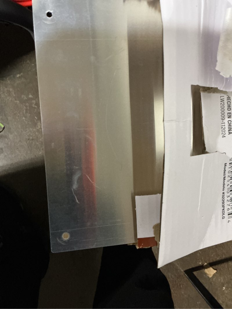 Condition photo showing As Is for reliabilt 8-in w x 34-in h kick plate