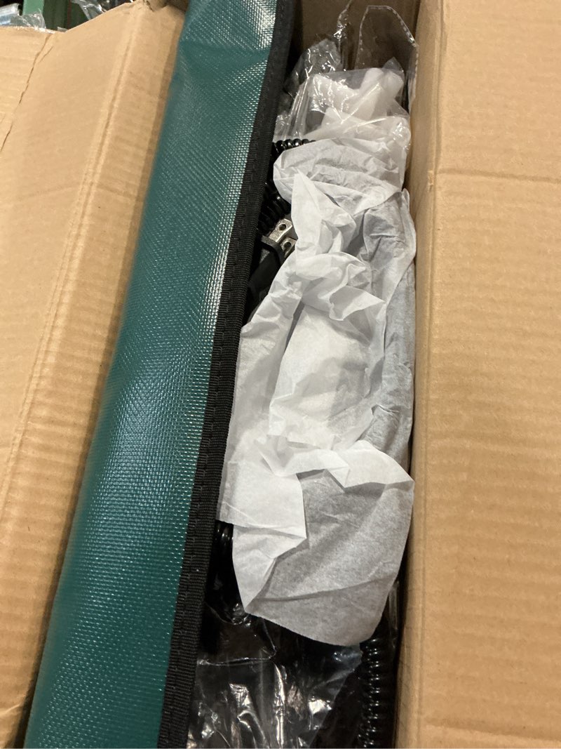 Condition photo showing As Is for indestructible heated cat house for outside winter, 100% waterproof, safe escape door, insulated outdoor cat shelter with heater for feral barn cat kitty (forest green, 13"x17"x18") forest green 13"x17"x18"