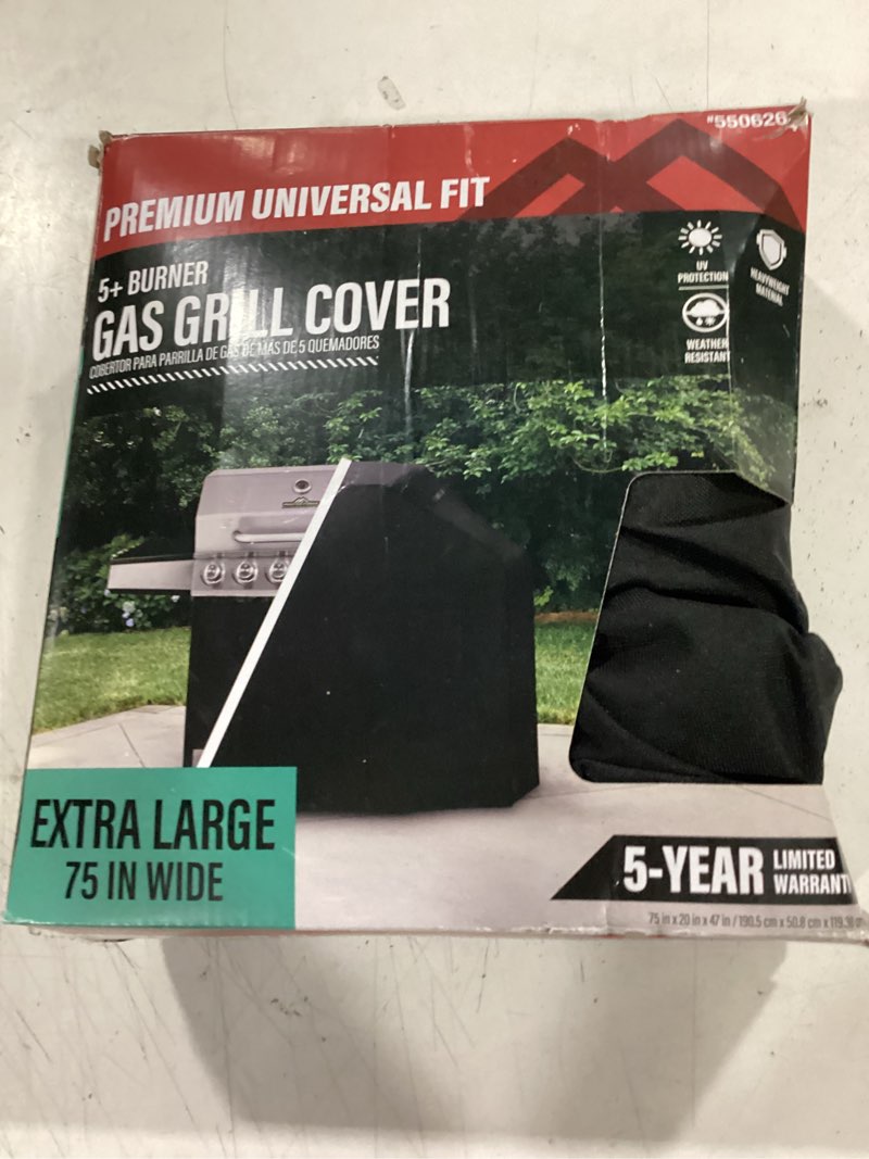 Condition photo showing New/Like New for master forge premium universal fit 75-in w x 47-in h black fits most cover