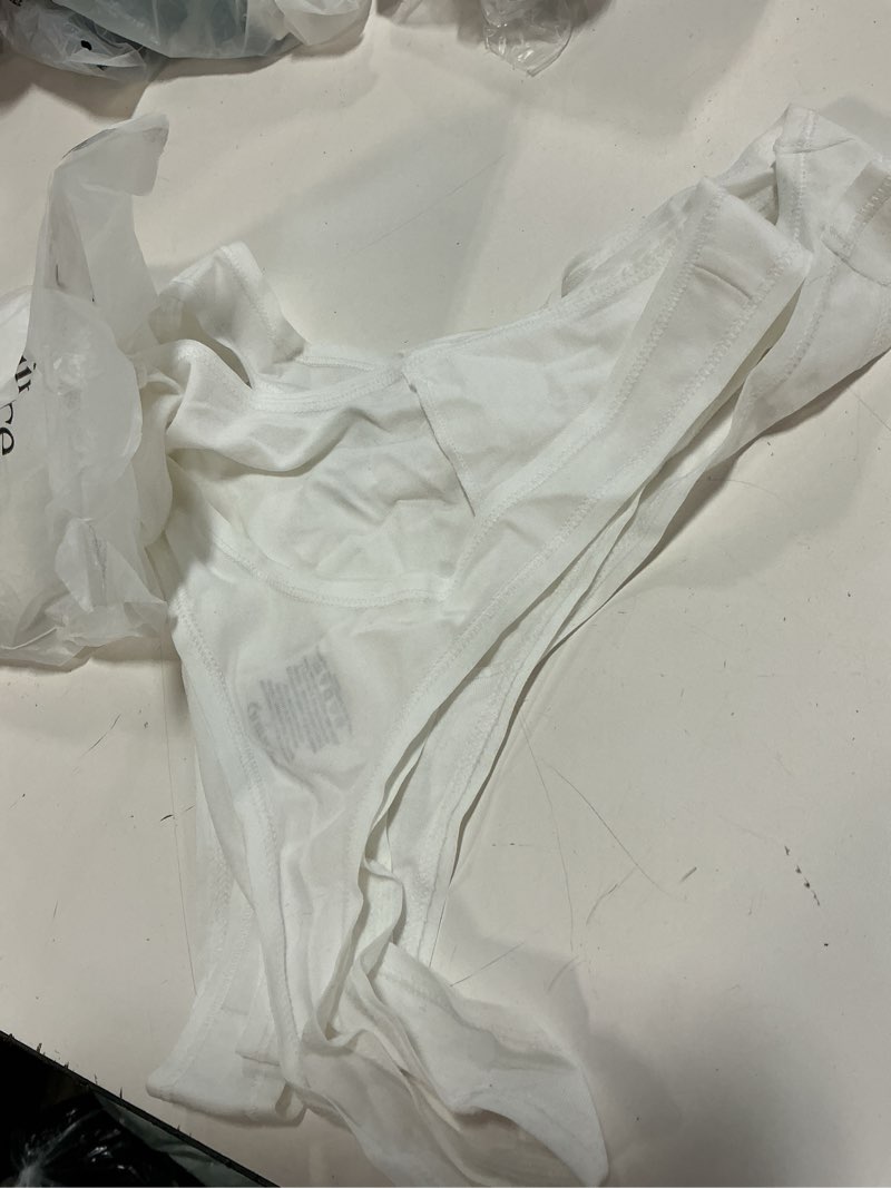 Condition photo showing Good Condition for organic cotton thong (6-pack), l, soft white