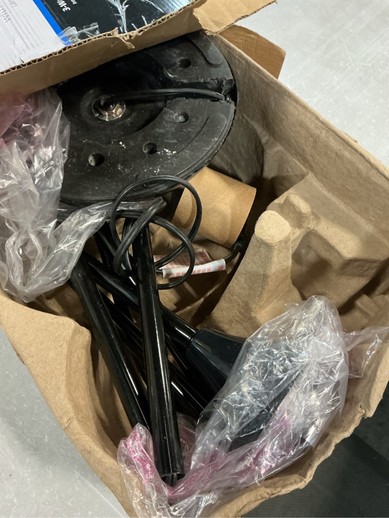 Condition photo showing As Is for mainstays black 72-inch combo floor lamp with reading light  modern design