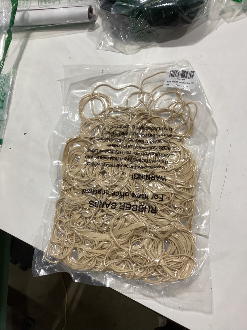 Condition photo showing New/Like New for haidibao-rubber bands assorted sizes beige elastic bands for office supplies 0.5lbs size16,size#18,size #33,size(4-4/5" x 1/6"),size#69 rubber band