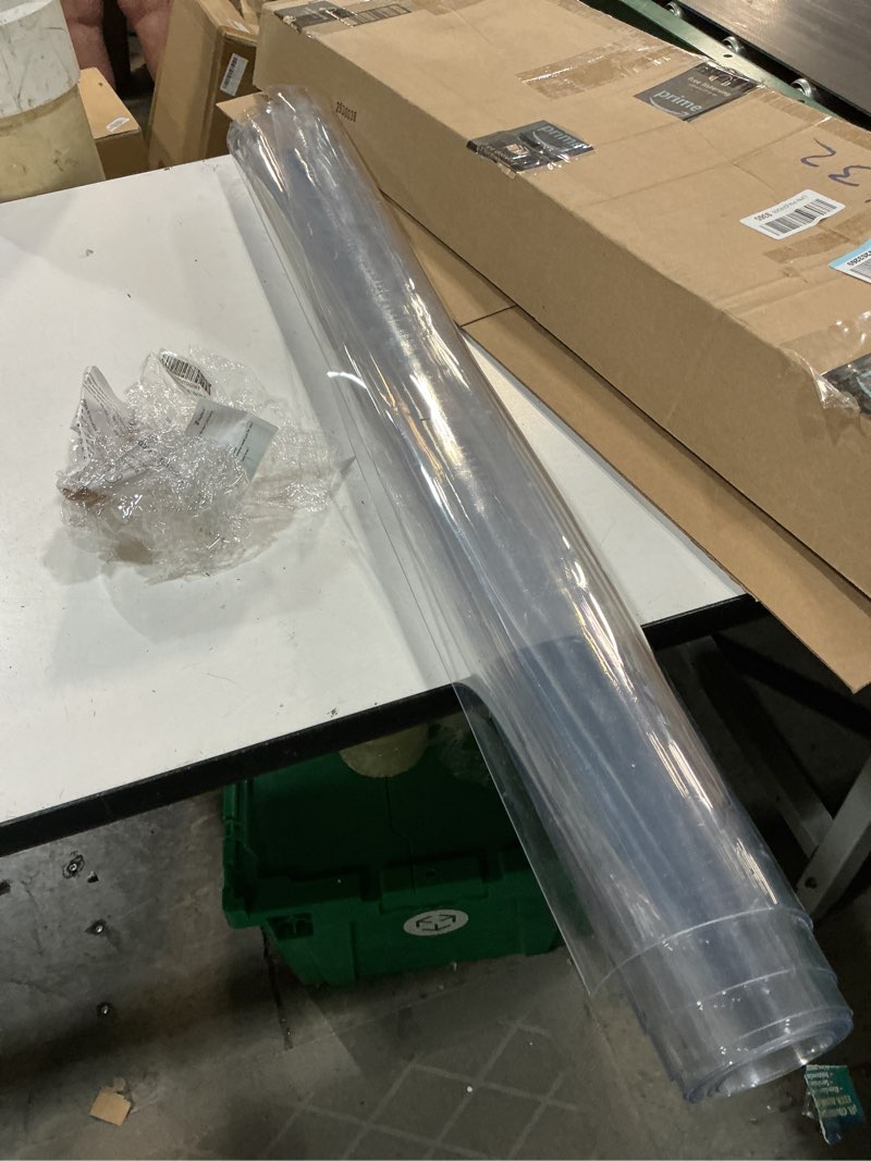 Condition photo showing Good Condition for ostepdecor clear table cover protector 36 x 66 inch, 2mm thick plastic table cover, table protector for dining room tabletop, waterproof & wipe clean desk mat pad for kitchen crystal clear 2mm 36" x 66" (rectangular)