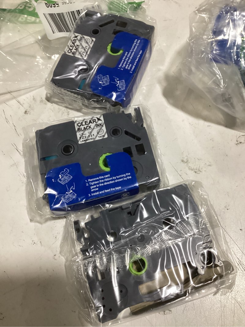 Condition photo showing Good Condition for tze-131 12mm 0.47 laminated clear replacement for brother p-touch label tape tze-131 compatible with brother label maker tape black on clear work for ptouch pt-h110 pt-d210 refills, 4-pack