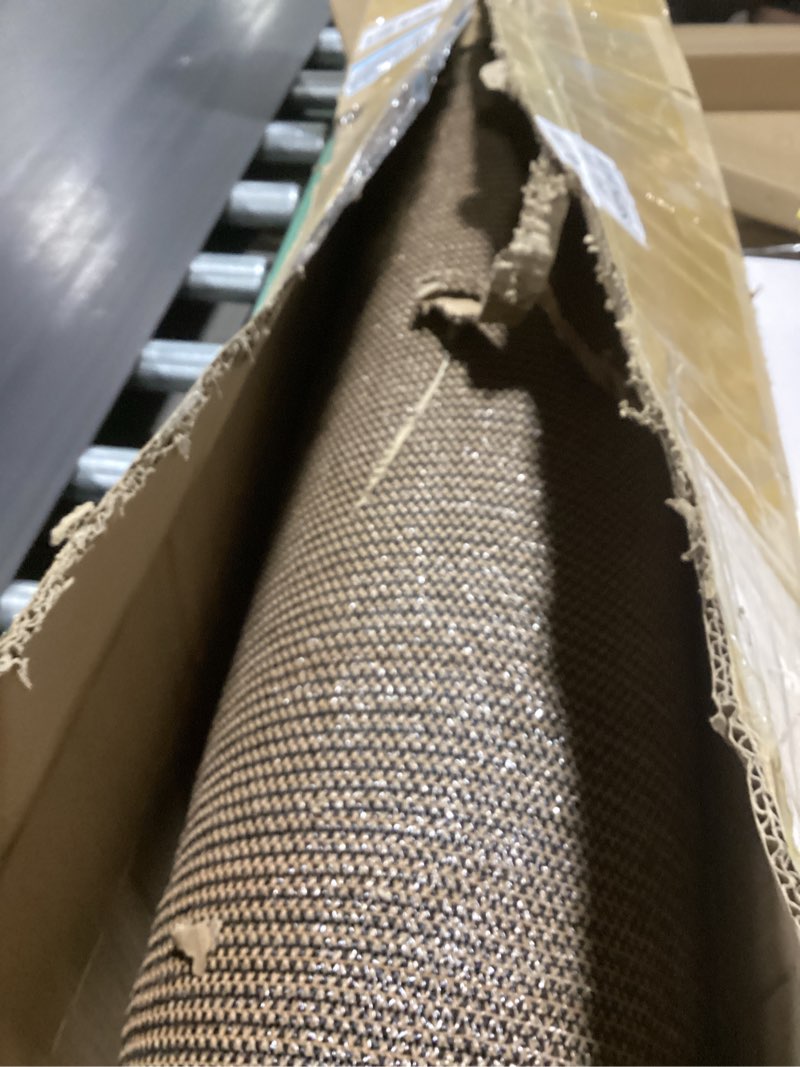 Condition photo showing New/Like New for 95% 6ft x 100ft bulk eyelets shade cloth roll sunblock shade uv resistant net windscreen cover fabric roll for garden greenhouse flower plant patio kennel canopy(brown, 1 pcs) 6x100 ft brown 1