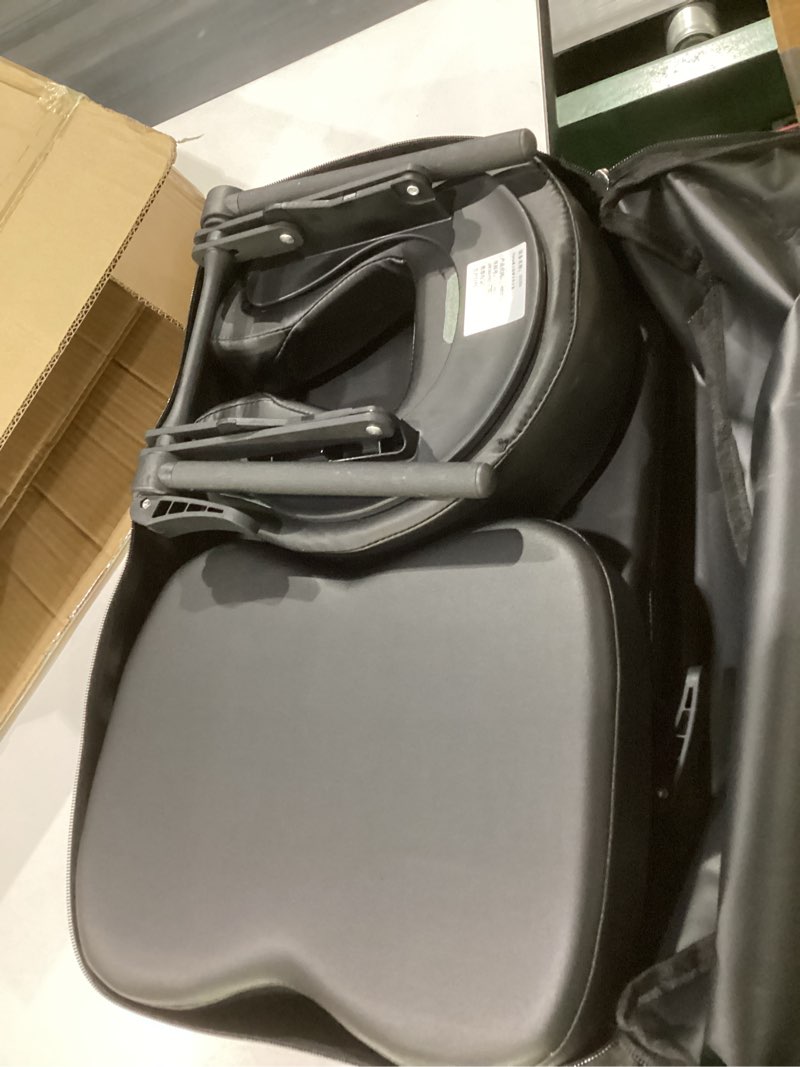 Condition photo showing As Is for udefineit 3 in 1 multifunctional portable face down cradle massage kit for desktop, massage bed & home mattress, deluxe adjustable headrest face pillow bracket for office sleeping nap rest c - black - upgraded 3 in 1