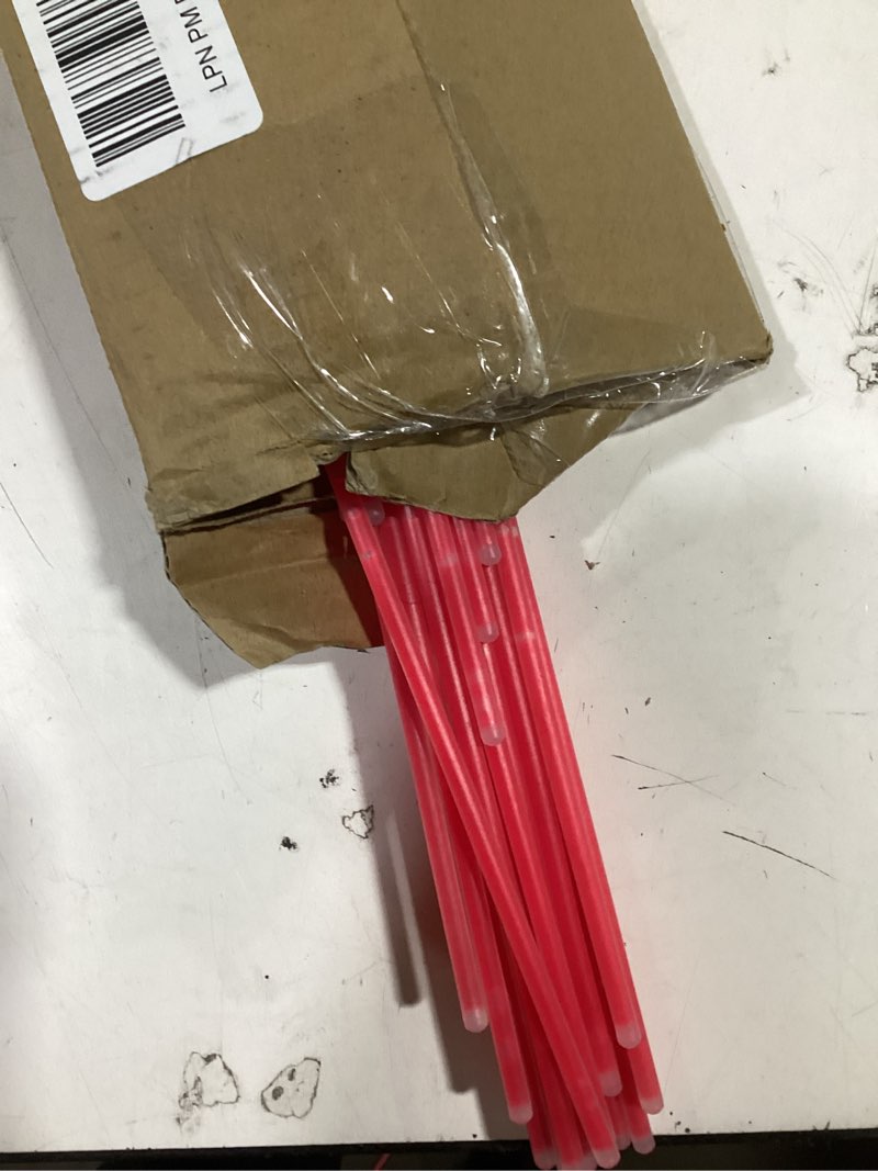 Condition photo showing As Is for glow fever glow sticks bulk 100ct 22'' glow necklaces with connectors, neon light sticks for party festivals raves concert birthday wedding, multicolor multicolored