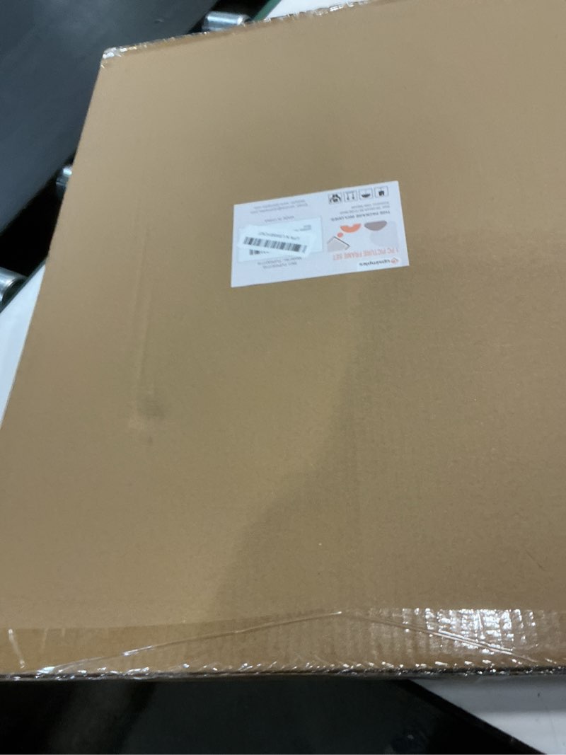 Condition photo showing New/Like New for upsimples 18x24 picture frame, display pictures 16x20 with mat or 18 x 24 without, wall hanging poster frames, black, 1 pack black 18x24