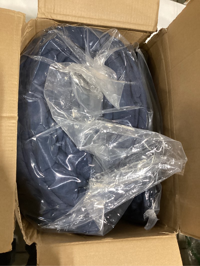Condition photo showing Good Condition for mainstays navy 7-piece reversible bed in a bag comforter set with sheets, queen