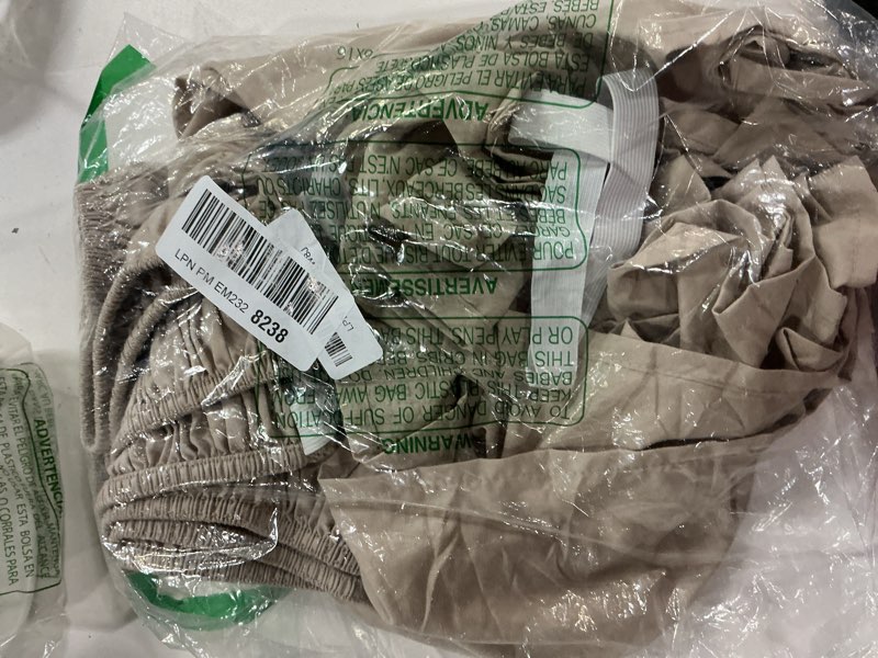 Condition photo showing As Is for Wrap Around Dust Ruffle Bed Skirt - Cream - for King Size Beds with 15 Inch Drop - Easy Fit Elastic Strap - Adjustable Pleated Bedskirt w/Brushed Fabric - Wrinkle Free - for Women, Men, Kids & Teens King/Cal King 15" - Drop 09 - Cream