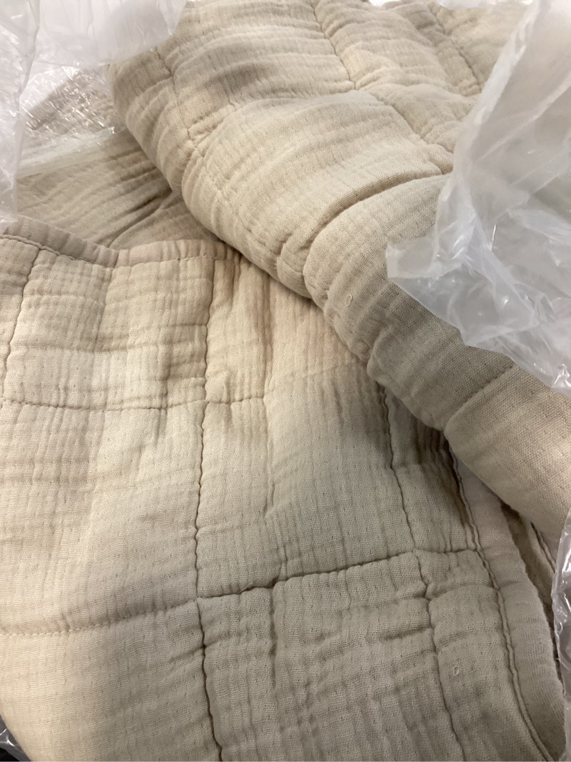 Condition photo showing Good Condition for organic cotton gauze box quilt shams only dune