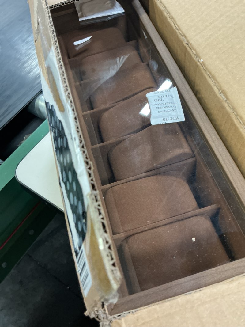 Condition photo showing Good Condition for watch case box for men - 7 slots watches storage organizer real-glass display case with jewelry drawer 2-layer pu leather collection holder gift for loved ones brown