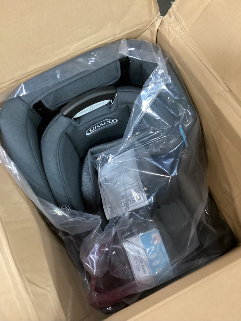 Condition photo showing New/Like New for Graco 4Ever DLX Grad 5-in-1 Car Seat, Harrison Infant, Toddler, Booster, Convertible Car Seat, Features Slim Fit and Removable Seat Belt Trainer