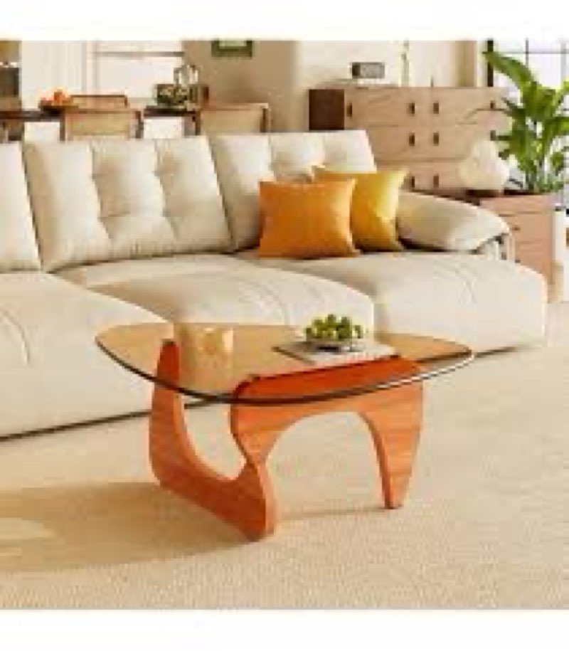 luckiia coffee tables glass small farmhouse coffee table mid-century modern wood center table for li