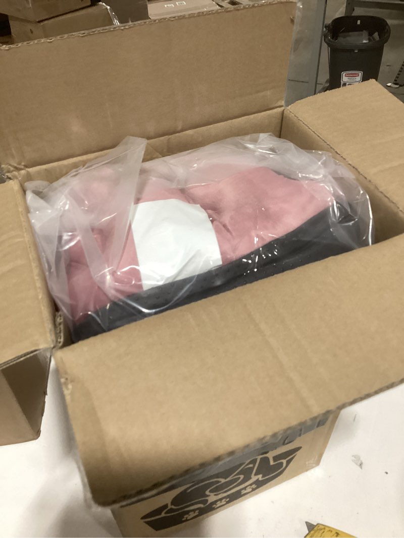 Condition photo showing New/Like New for ClevaHome Cat Dog Bed for Small Pets up to 15lbs - Round Cat Beds for Indoor Cats, Machine Washable Comfortable Pet Bed for Puppy and Kitten with Non-Slip Bottom (Plum Pink) Plum Pink 20"L x 19"W x 6"Th