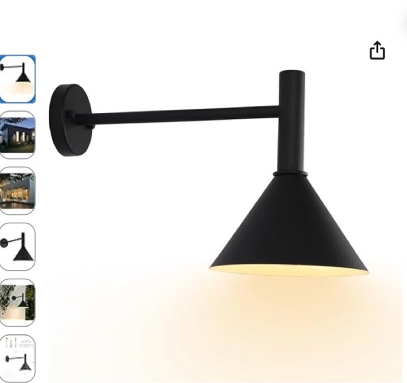 19in. Satin Black Outdoor Gooseneck Barn Light Fixture with 15in. Long Extension Arm - Wall Sconce Farmhouse, Vintage, Antique Style, Black