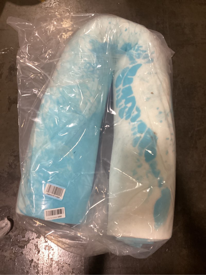 Condition photo showing Good Condition for 2 Inch 5-Zone Queen Memory Foam Mattress Topper, Gel Infused Foam Mattress Topper for Pressure Relief, CertiPUR-US Certified Queen Bed Topper,Blue, 60"×80" 2 Inch Queen