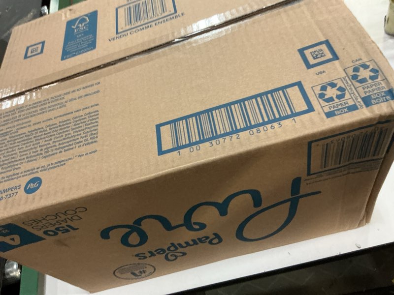 Condition photo showing New/Like New for pampers baby diapers - pure protection - size 4, 150 count, for up to 100% leakproof, premium plant-based skin protection