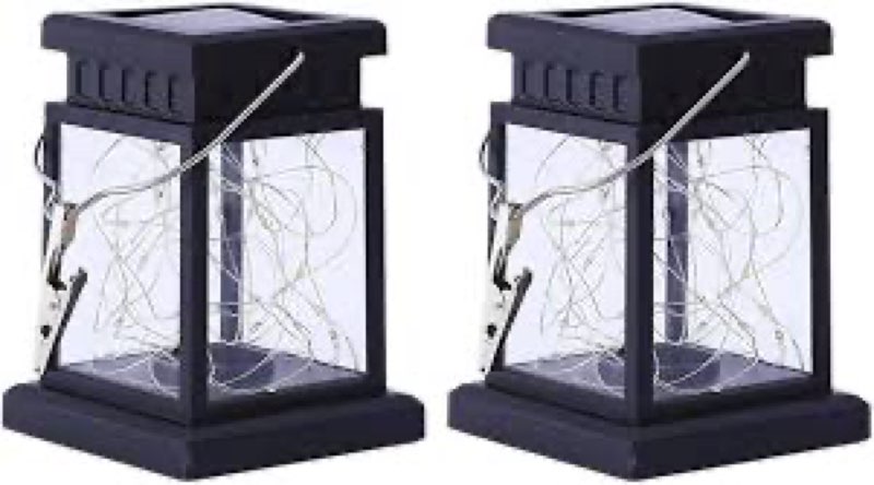 solar hanging lantern outdoor, candle effect light, garden light night light waterproof pendant light a
