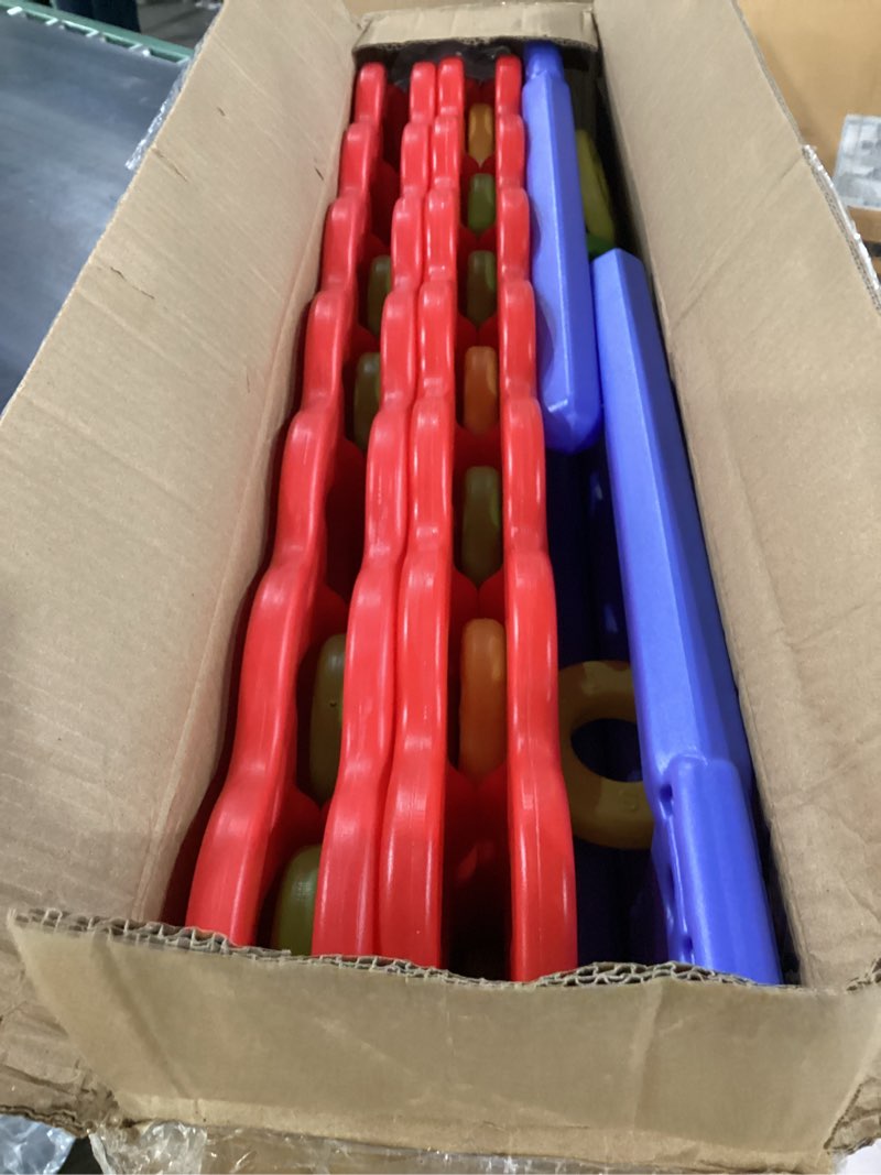 Condition photo showing Good Condition for patent authorized giant 4 connect in a row game, height adjustable jumbo yard games for kids and adults outdoor play, backyard large four connect floor games (blue/red)