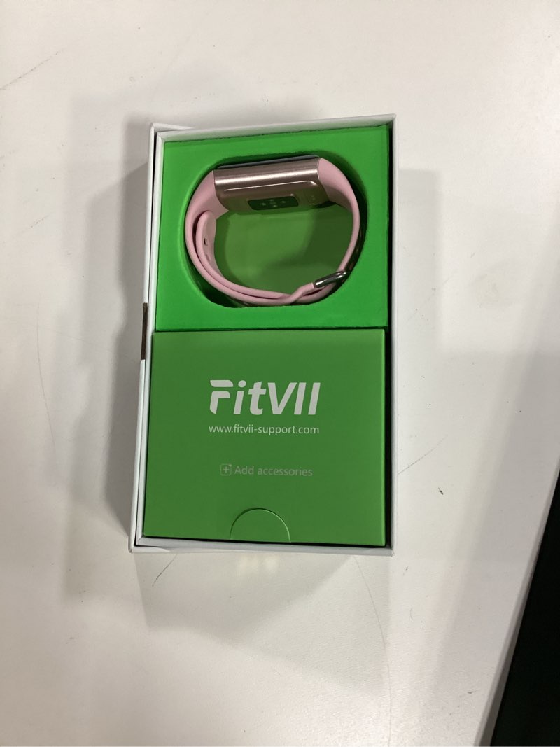 Condition photo showing New/Like New for FITVII FINO 2 Slim Fitness Tracker, Smart Watch with Blood Oxygen, Sleep Monitor, 24/7 Heart Rate & Blood Pressure, IP68 Waterproof Health Activity Trackers with Calories Step Counter for Women Men Pink