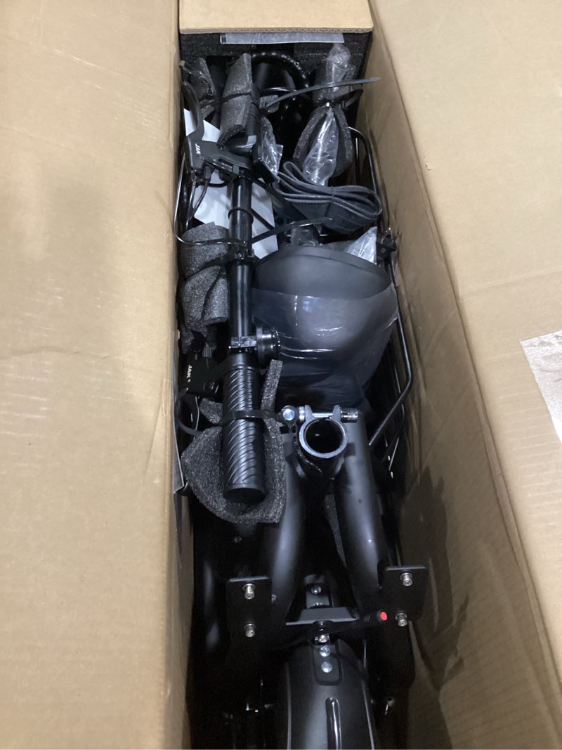 Condition photo showing Good Condition for URBANMAX Electric Scooter with Seat, 550W Motor, 18.6MPH Top Speed, 20 Miles Range, Adults Electric Scooter with Large Storage Basket for Pets Dogs and Items?C1S-V1 C1S-V1 Dark Black