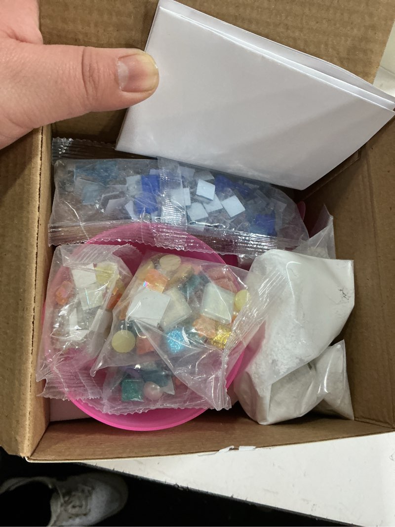 Condition photo showing Good Condition for 4 Sets DIY Glass Mosaic Tiles for Crafts,Mixed Color Mosaic Kits with Wooden Coaster for Adults,Mosaic Crafts Materials Package for Coaster Handmade Home Decor Gifts