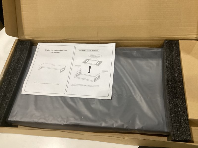 Condition photo showing Good Condition for all-metal foldable monitor stand with 28cm wide desktop,, headphone & mic jack, detachable phone holder, (usb hub fast charging version, 530mm) usb hub fast charging version 530mm