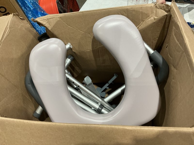 Condition photo showing As Is for soundfuse heavy duty raised toilet seat with handles for senior, 400 lbs